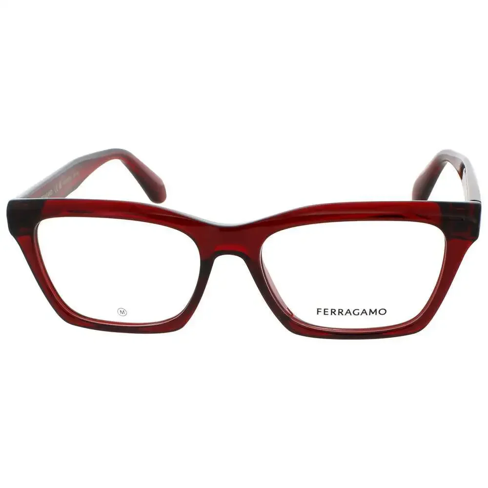 NWT Salvatore Ferragamo SF2986 Transparent Red 53mm Eyeglasses